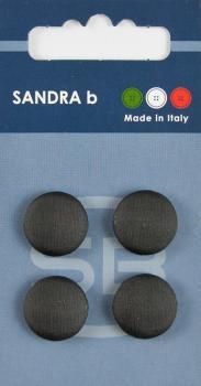 Пуговицы SANDRA 15 мм пластик 4 шт CARD158 черный