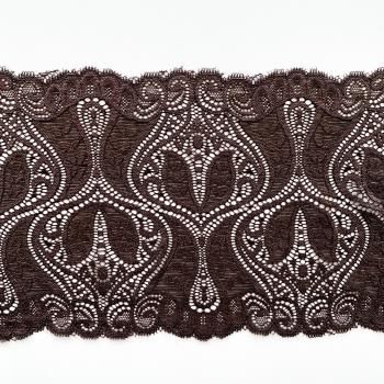 Кружево эластичное 190 мм Ф01-0066 горький шоколад