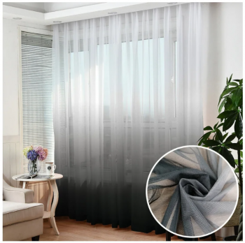 Тюль сетка 08-01-10224 графитовый амбре