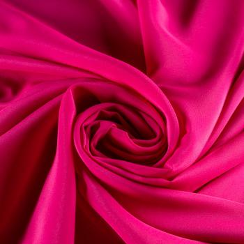 Крепдешин натуральный К36-183 фуксия однотонный