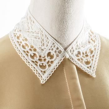 Воротник кружевной 450х65 мм 96177-042 молочный