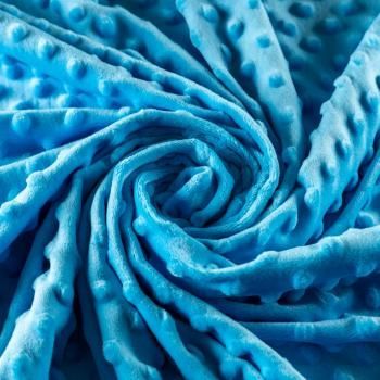 Плюш Minky К30-275 голубой однотонный