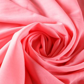 Крепдешин синтетический 029-07359 кораллово-розовый однотонный