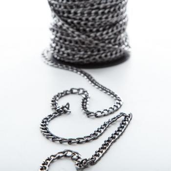 Цепь декоративная 10 мм металл 425378 темный никель 