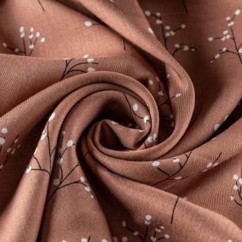 Твил-штапель 069-00361 миндальный орех принтованный