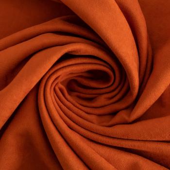 Замша портьерная h-300 см Т468-02-84 терракотово-морковный однотонный