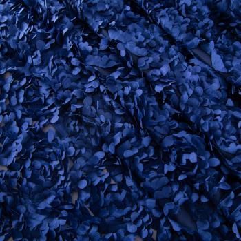 Объемная вышивка на сетке 010-20047 синий