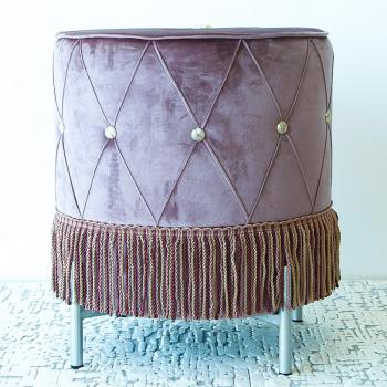 Пуф круглый D 48 см H 57 см розовато-лиловый 521262 