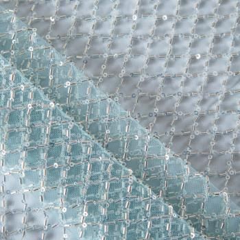 Сетка со стеклярусом 050-13580 мятный