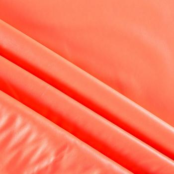 Экокожа К05-553 неоновый оранжевый однотонный