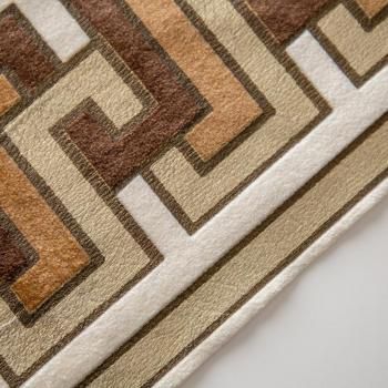 Бордюр велюровый 15 см 0000-357-104-023 молочный с меандром