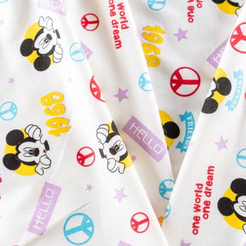 Трикотаж 056-09786 молочный принтованный