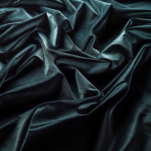 Бархат К32-547 бутылочный зеленый однотонный