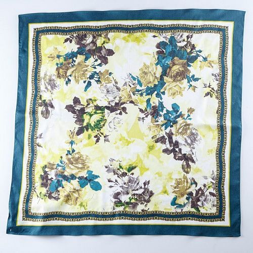 Платок хлопковый 70х70 см 510739 белый принтованный