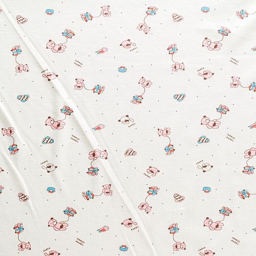 Трикотаж 056-09789 банановый принтованный