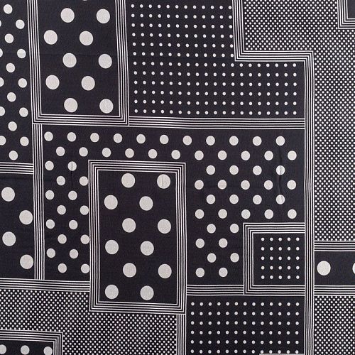 Креп-шифон 027-01417 черный принтованный