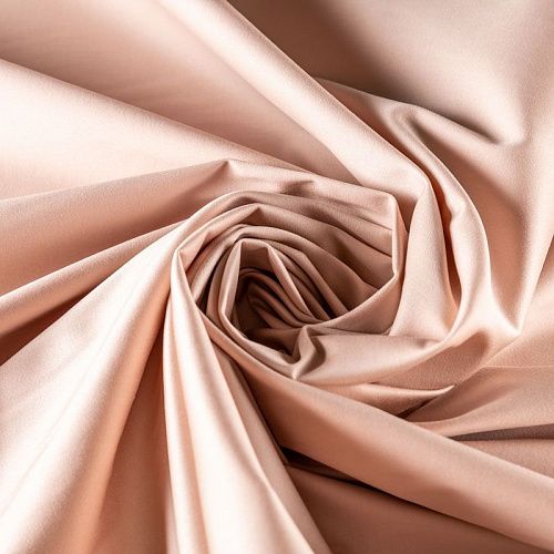 Сатин-коттон К33-340 пастельно-розовый однотонный