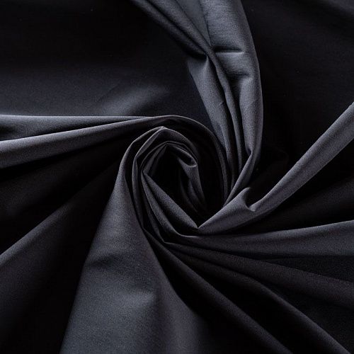 Ткань плательно-рубашечная 049-01891 черный однотонный