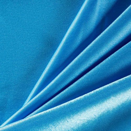 Креп-сатин К33-912 голубой однотонный