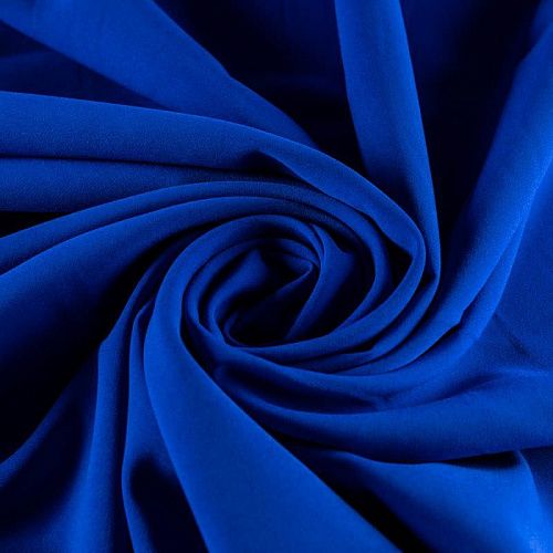 Креп К25-611 васильковый однотонный