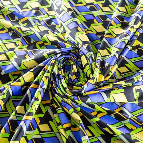 Лайкра 005-01241 желтый принтованный