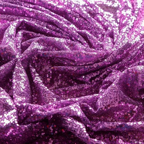 Пайетки на сетке 055-02830 сиреневый однотонный