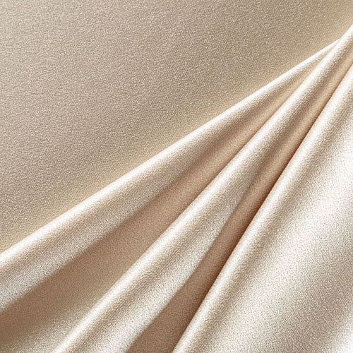 Кади креп-атлас 001-06593 белое золото однотонный