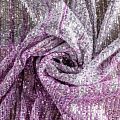 Ткань с пайетками К33-528 серебристо-сиреневый