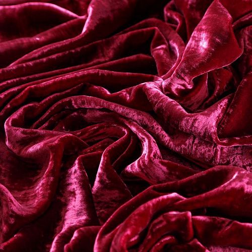 Бархат К22-138 бордовый однотонный