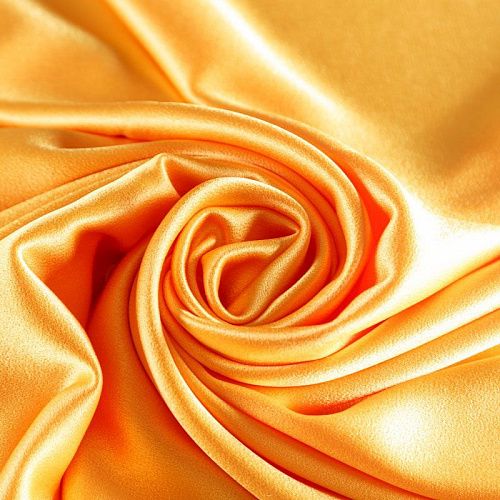 Кади креп-атлас 001-06601 тыквенный однотонный