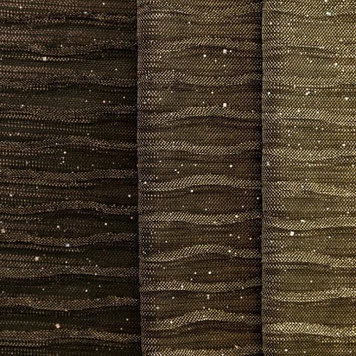 Трикотаж-гофре с люрексом К33-061 золотисто-черный