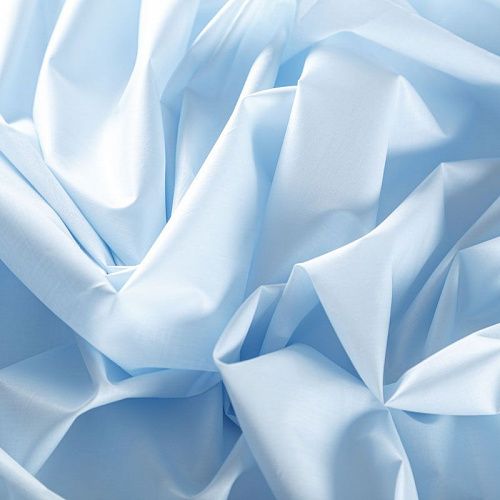 Батист 003-08002 выбеленный голубой однотонный