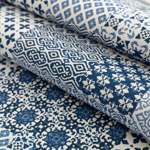 Гобелен гостиный 513-02-38 голубой печворк