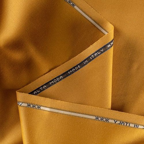 Ткань костюмная К18-420 горчичный однотонный