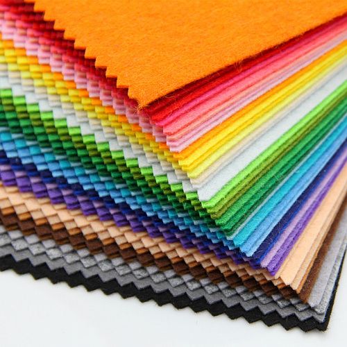 Фетр К33-345 красный однотонный