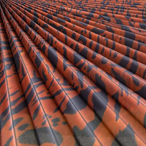 Гофре из крепа купон 65/175х110 см 043-02490 темно-терракотовый принтованный