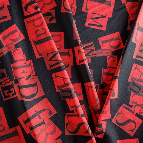 Лайкра 005-06297 черный принтованный