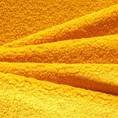 Мех искусственный 037-04409 шафрановый однотонный