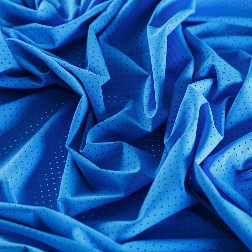 Лайкра с перфорацией 005-06253 синий электрик однотонный