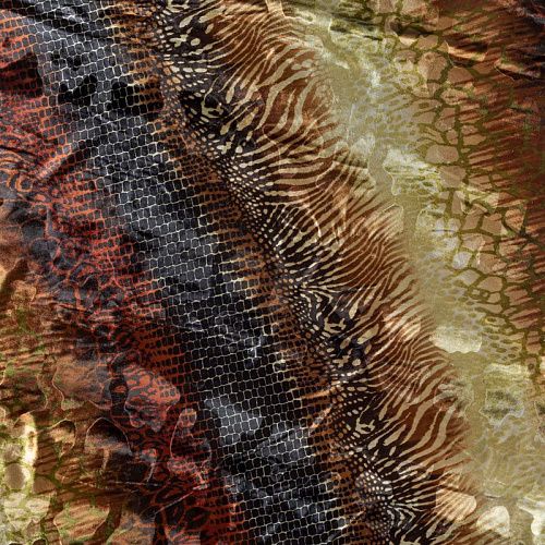 Бархат 002-04299 оливковый принтованный