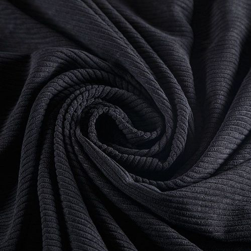 Вельвет 008-05625 черный однотонный