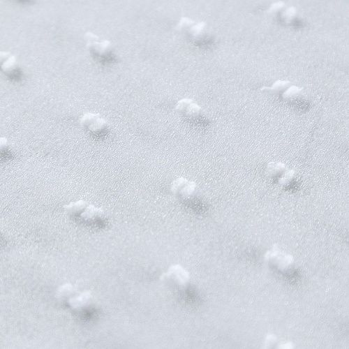 Органза с флоком 039-09159 молочный однотонный