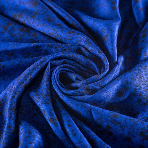 Твил-штапель 069-04016 кобальтовый принтованный