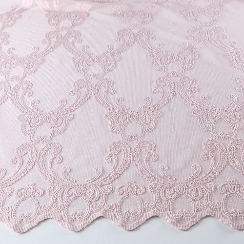 Тюль жаккардовый h-280 см 08-01-00255 розовый