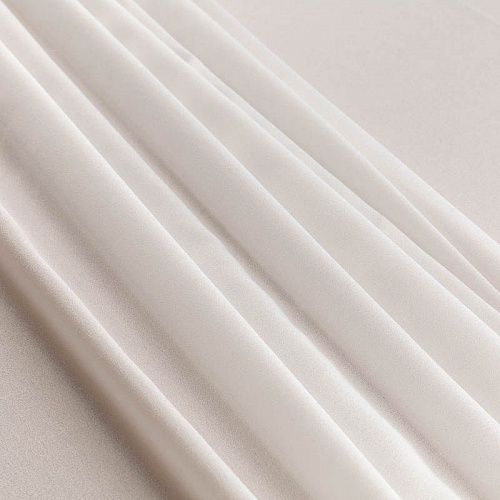 Крепдешин синтетический К28-980 молочный однотонный