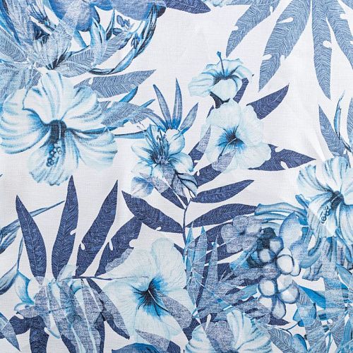 Лен натуральный 035-00936 молочный принтованный