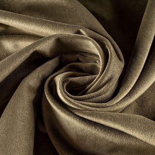 Ткань портьерная бархат 529-02-158 зеленый хаки однотонный