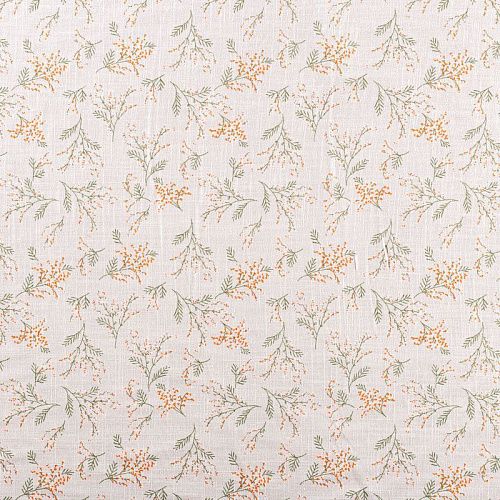 Лен натуральный 035-01257 экрю принтованный