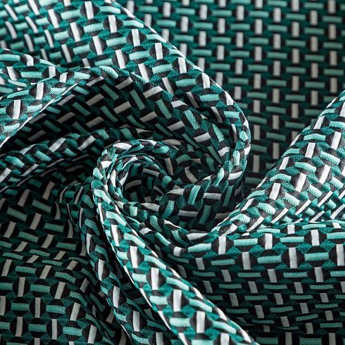 Жаккард 017-03032 бело-зеленый