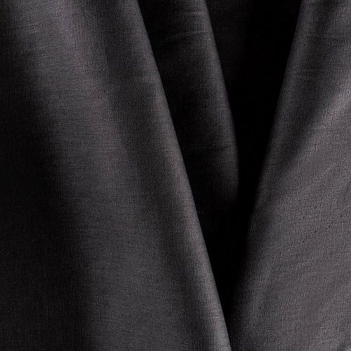 Лен натуральный К12-1208 черный однотонный